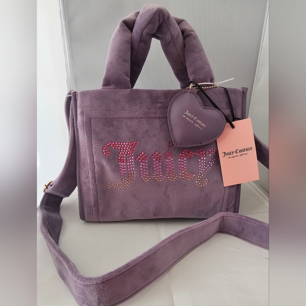 NWT Juicy Couture Big Spender Mini Tote In Dusty Violet